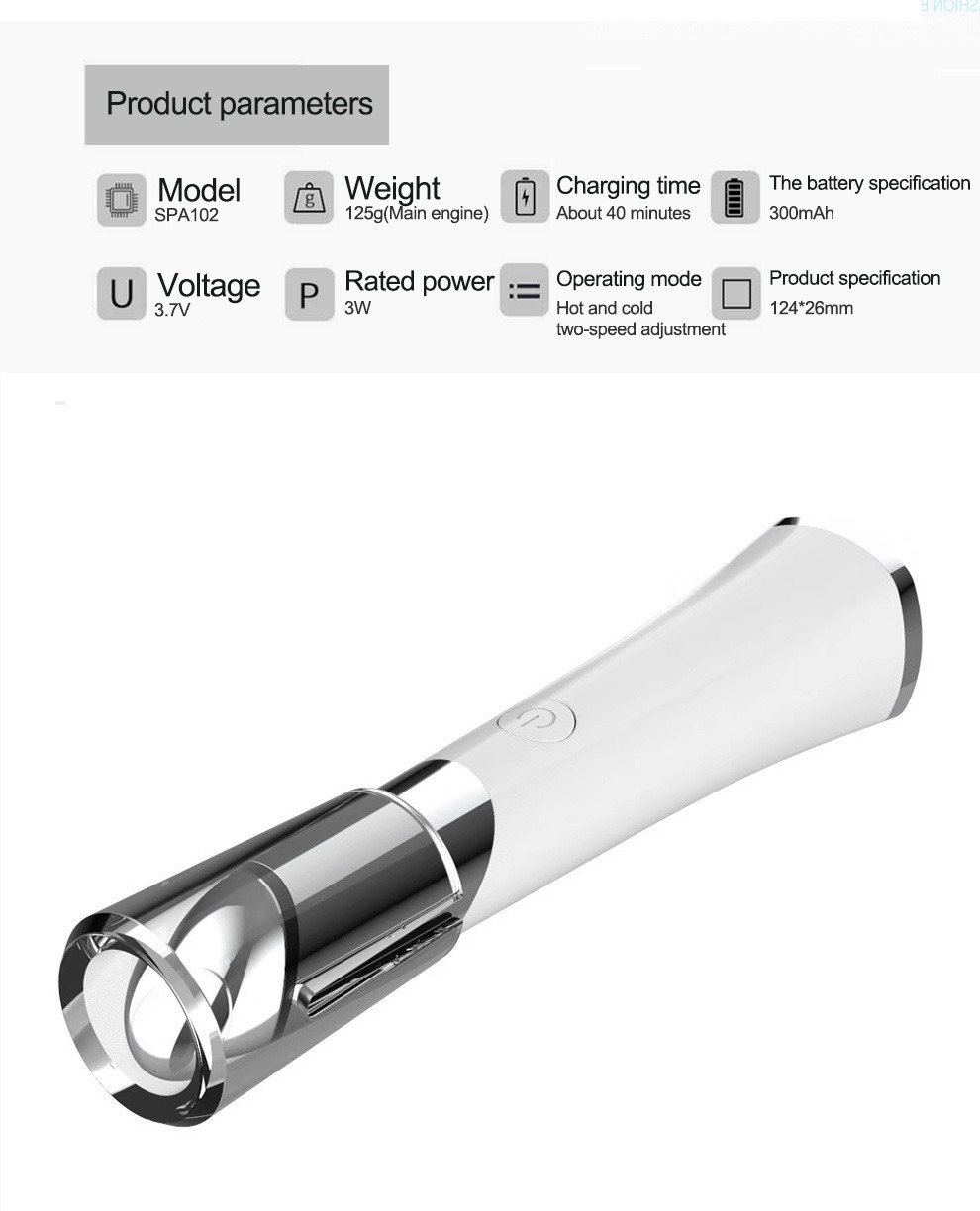 Detalji uređaja za njegu kože Beauty Eye Massager USB punjivi masažer za lice